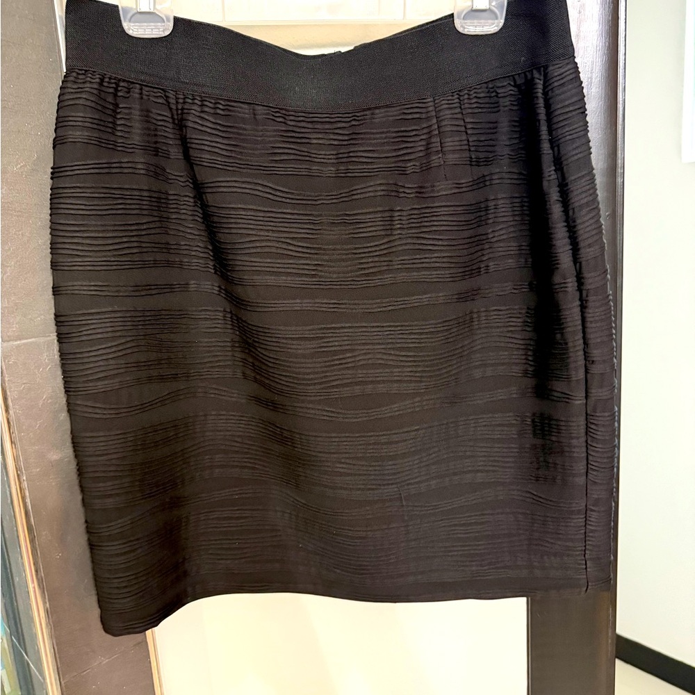 Alfani Black Textured Skirt